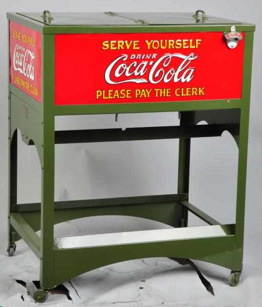 Appraisal: Coca-Cola Double Glascock Iced Cooler Circa Beautiful quality overall restoration