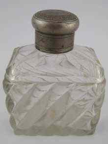 Appraisal: A large Russian scent bottle with silver mounts by Pavel