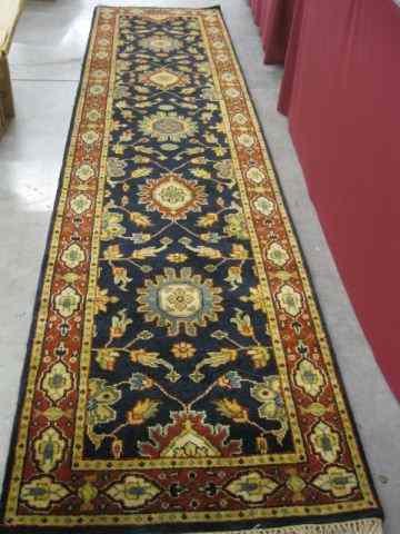 Appraisal: Mahall Persian Handmade Runner stylized florals deep blue field red