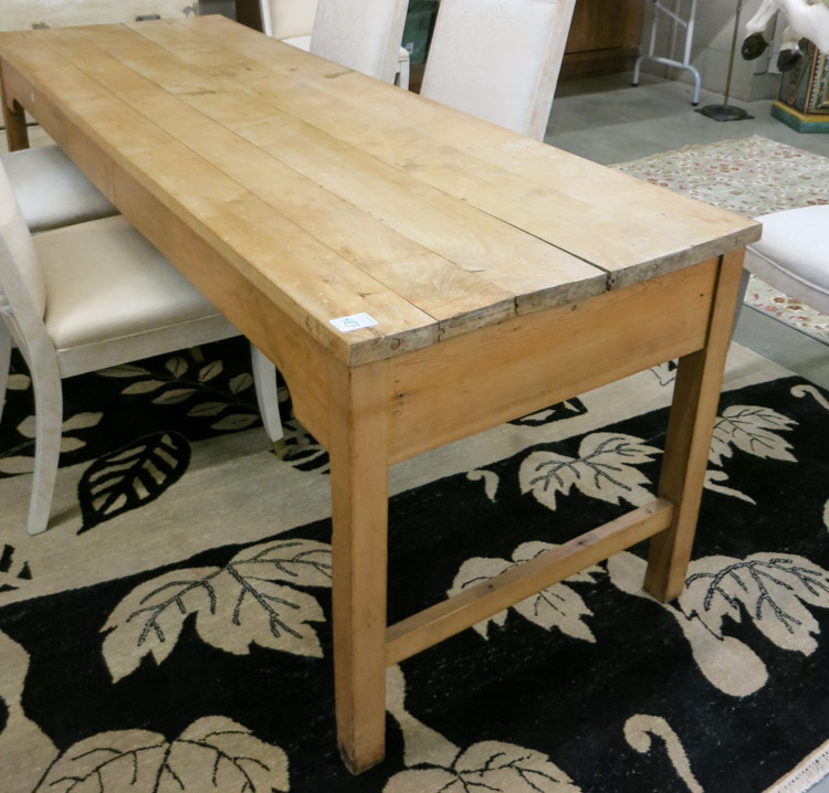 Appraisal: LONG MAPLE HARVEST TABLE American early th century having a