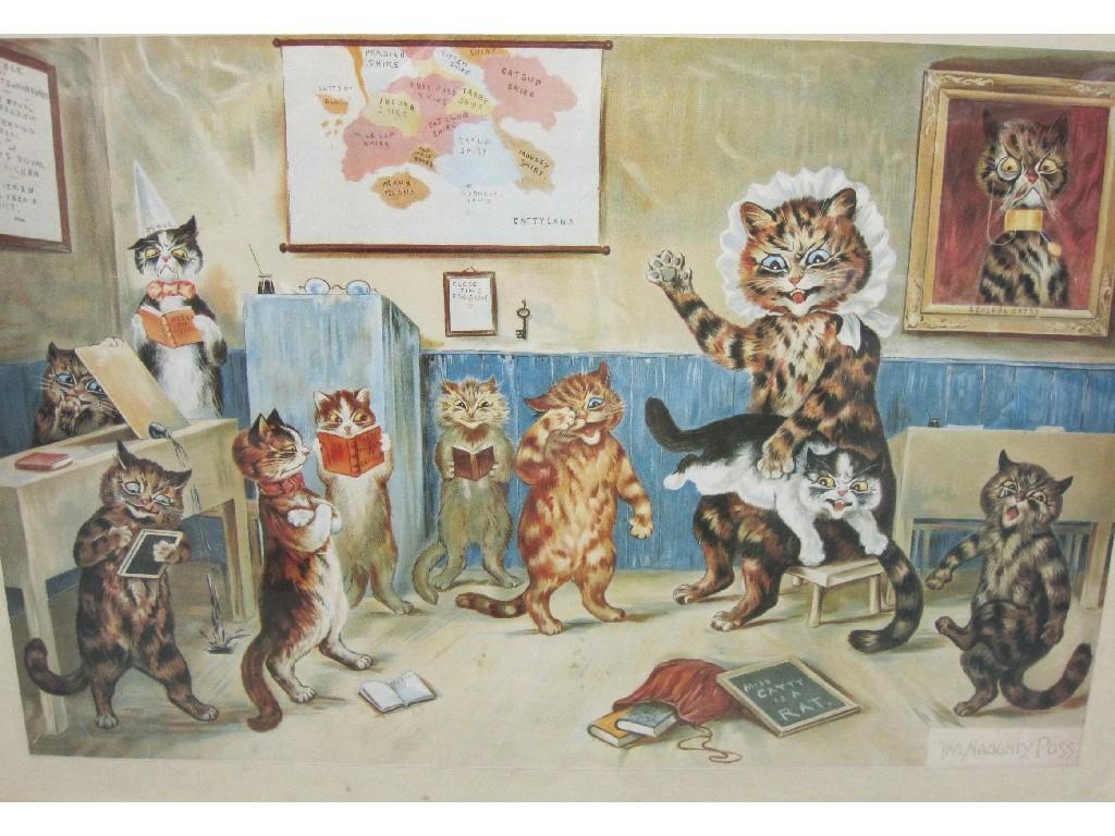 Appraisal: AFTER LOUIS WAIN 'The Naughty Puss ' chromolithogaph Pl x