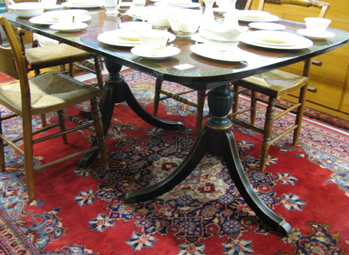 Appraisal: FEDERAL STYLE MAHOGANY DINING TABLE American mid th century The