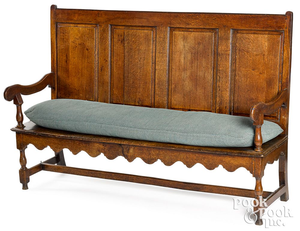 Appraisal: George I settle bench ca George I settle bench ca