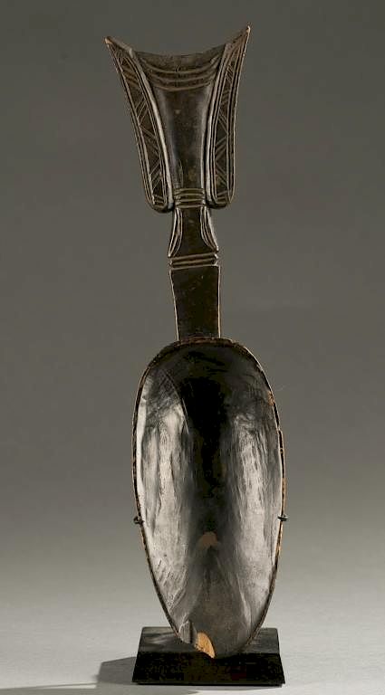 Appraisal: Dan wooden ladle th c A wooden ladle Ivory Coast