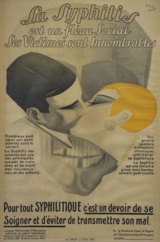 Appraisal: THEODORO La Syphilis French Public HealthPoster C From a White