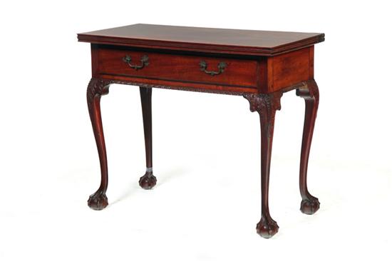 Appraisal: CHIPPENDALE CARD TABLE Philadelphia - mahogany pine poplar and chestnut