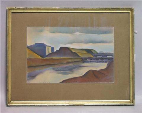 Appraisal: CONRAD MEILI SWISS - LANDSCAPE Gouache on paper x in