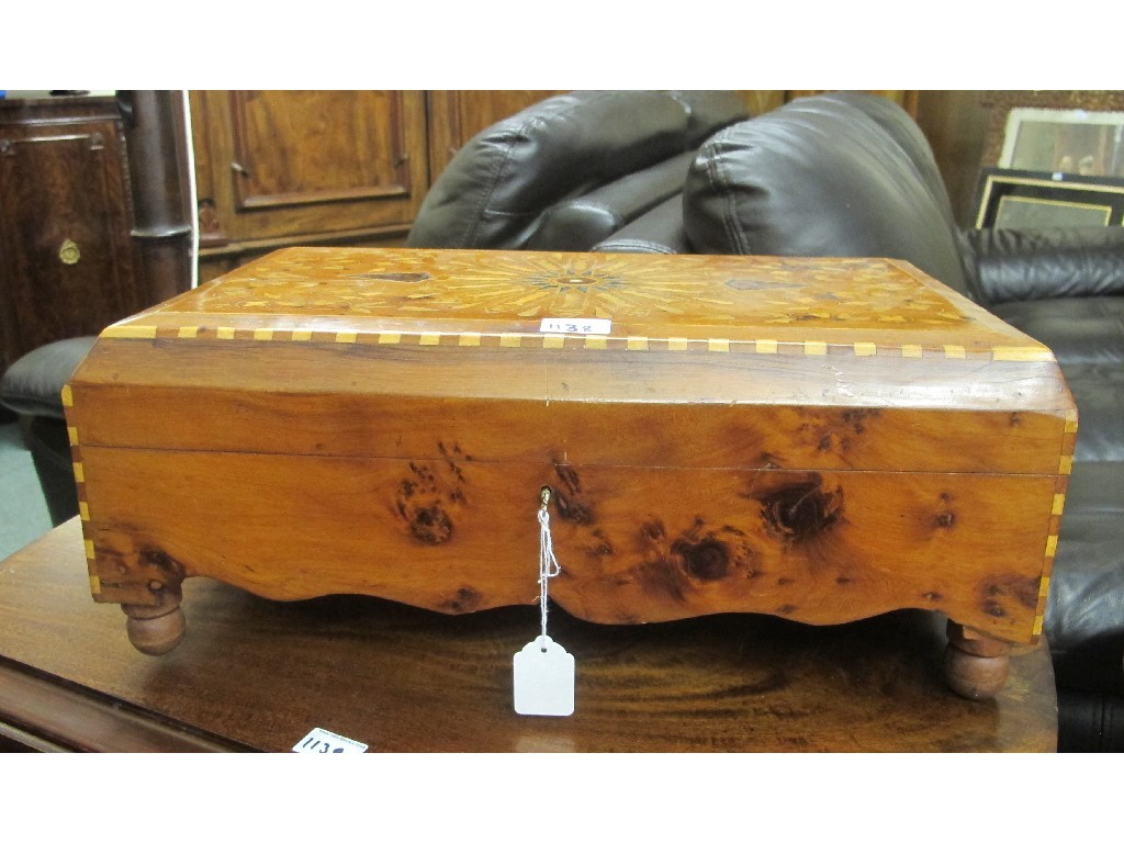 Appraisal: Inlaid portable collectors chest