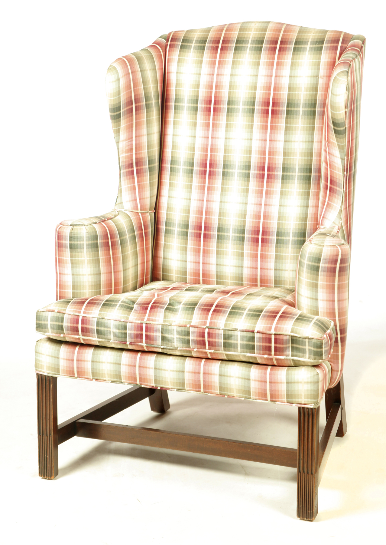 Appraisal: CHIPPENDALE-STYLE EASY CHAIR Marked for Kittinger Buffalo New York th