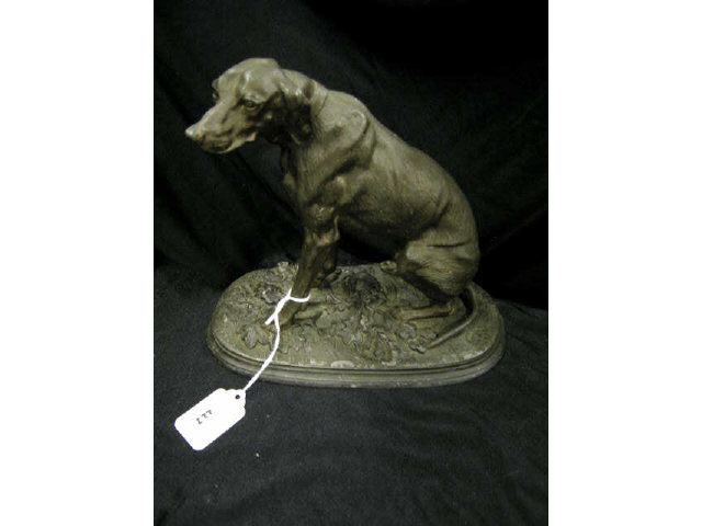 Appraisal: Victorian Bronzed Statue of a Dog