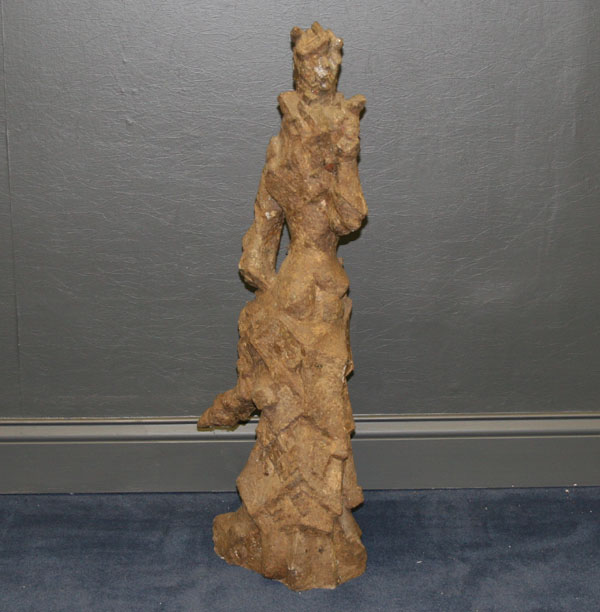 Appraisal: Robert Lohman American - Cubist Abstract jester figure clay construction