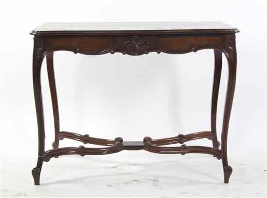 Appraisal: A Louis XV Style Parquetry Occasional Table having a shaped