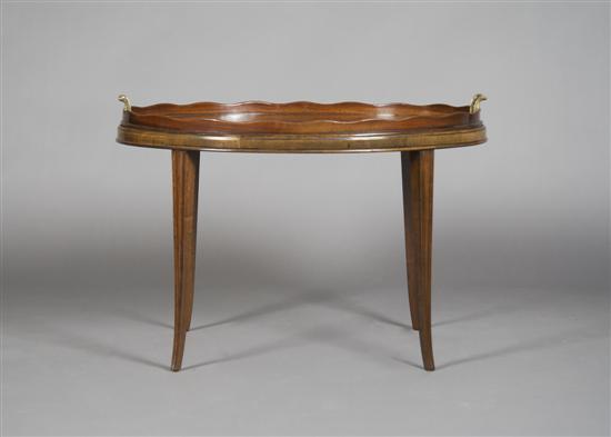 Appraisal: A Chippendale Style Mahogany Tray on Stand Width x depth