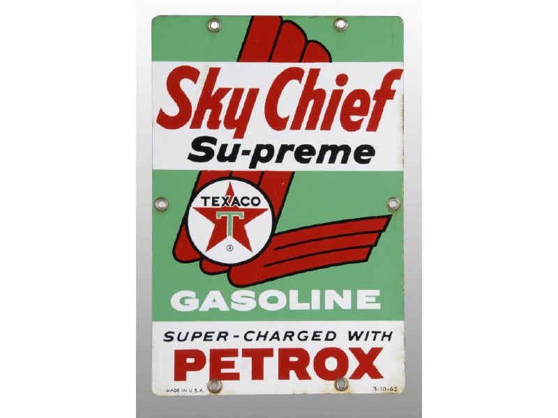 Appraisal: Texaco Sky Chief Porcelain Sign Description Minor edge nicks and