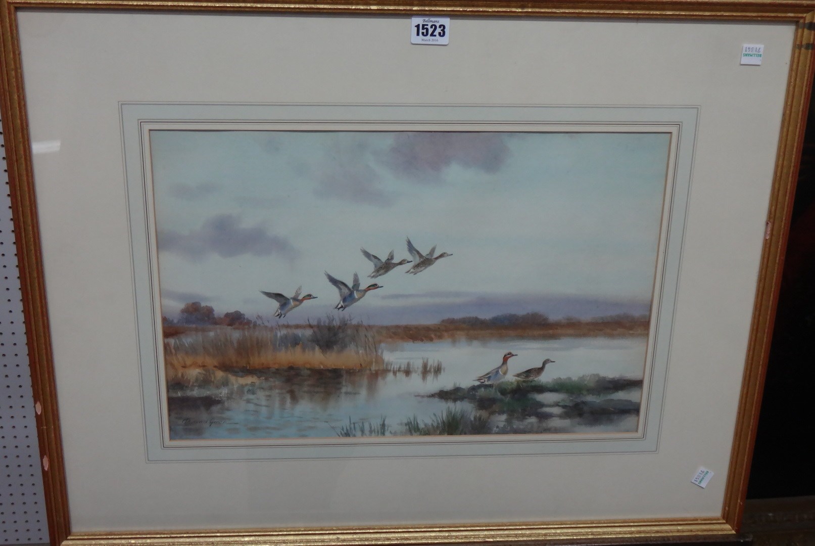 Appraisal: Roland Green - Teal watercolour and bodycolour signed cm x