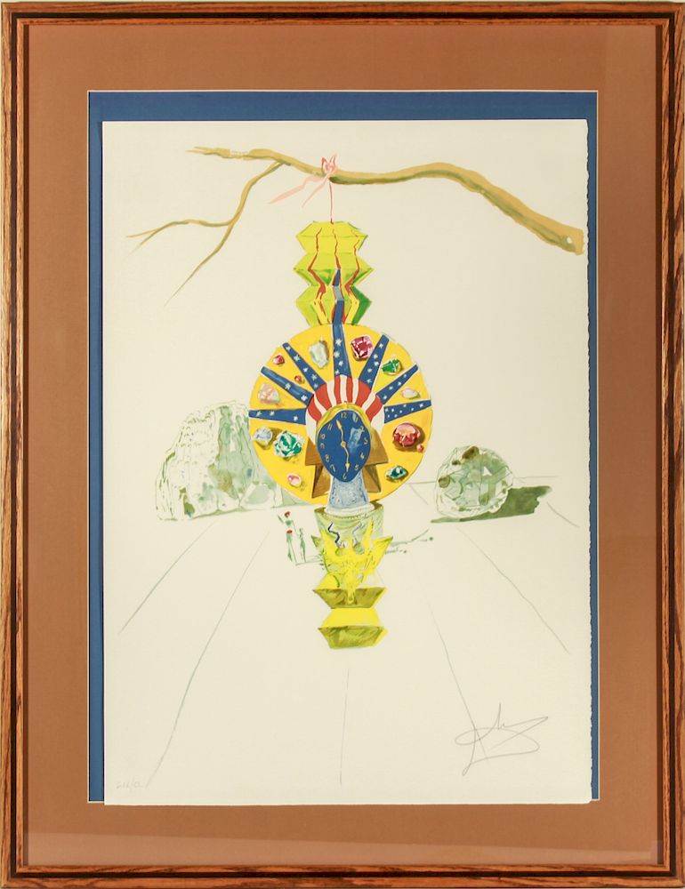 Appraisal: Salvador Dali After Surrealism Ornament Lithograph Salvador Dali Surrealism Liberty