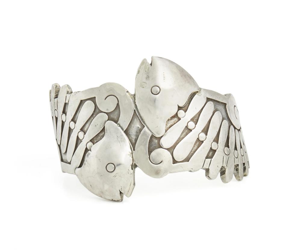 Appraisal: An Antonio Pineda silver fish skeleton bracelet - Taxco Mexico