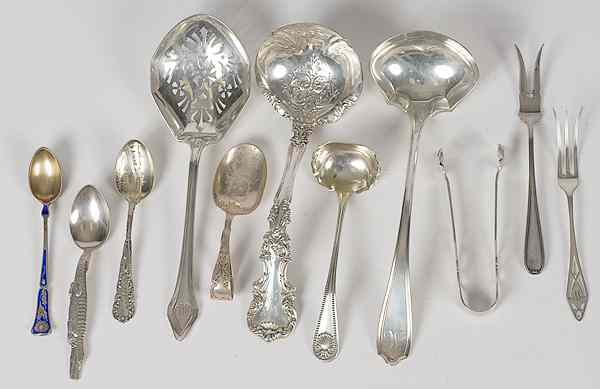 Appraisal: Sterling Silver Flatware American an assembled group of sterling silver