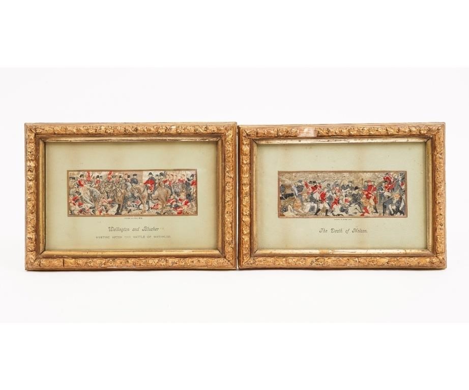 Appraisal: Two framed and matted Stevengraphs silk works Wellington and Blucher