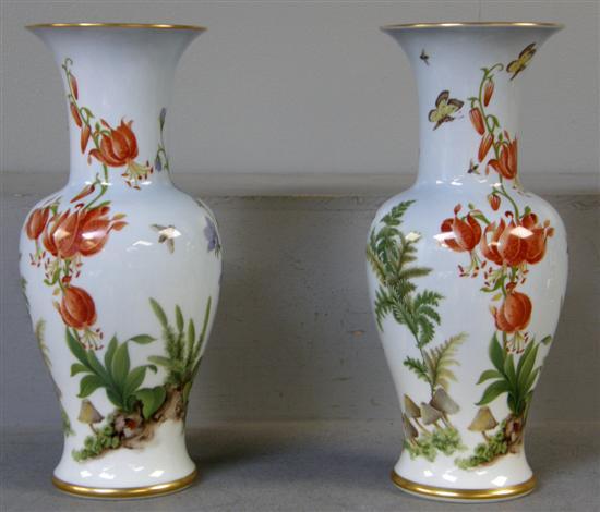 Appraisal: A pair of Kaiser Floralie pattern porcelain baluster vases both