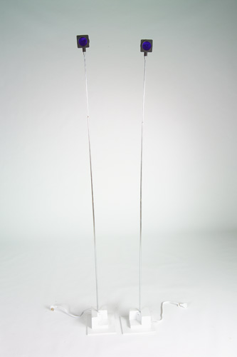 Appraisal: VASSILAKIS TAKIS Two TS kinetic sculptures from the Signals Series