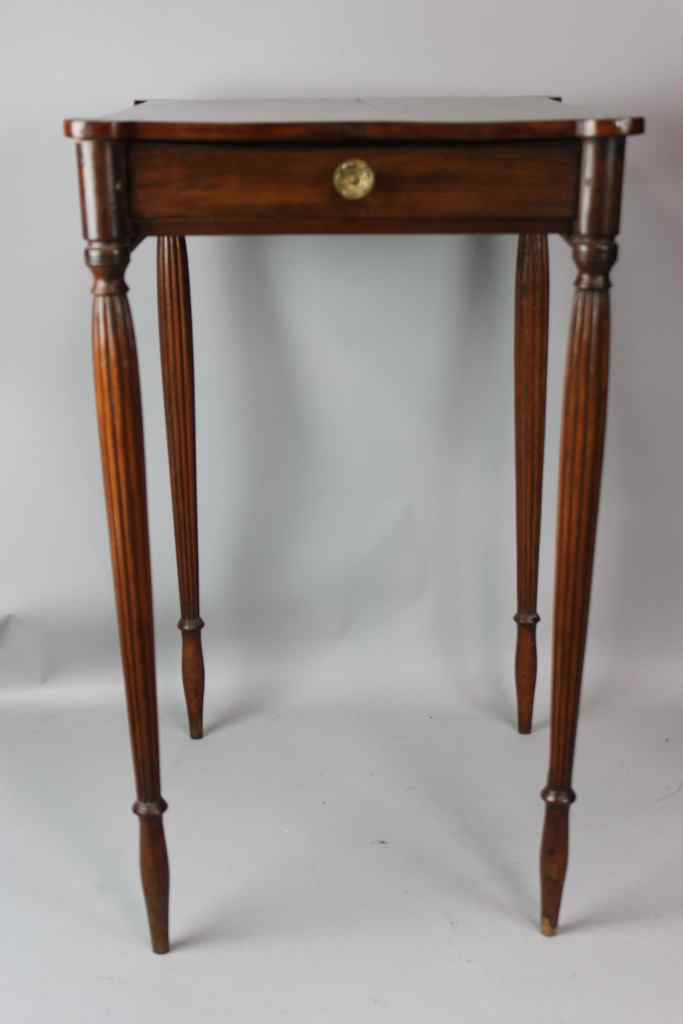 Appraisal: FEDERAL MAHOGANY WORK TABLE New England circa the rectangular top