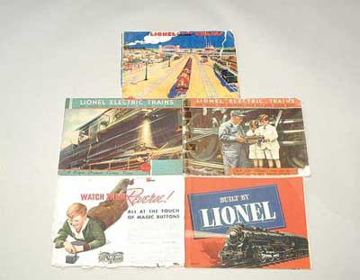 Appraisal: Lionel Pre-war Catalogues consisting of -page coloured catalogue with details