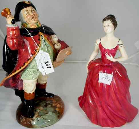 Appraisal: Royal Doulton figures Innocence HN And Town Crier HN Restoration