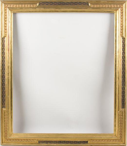 Appraisal: American Arts Crafts Period Frame by Thulin hand-carved gilded and