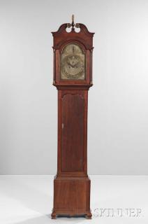 Appraisal: Walnut Tall Clock Attributed to Jonathan Mulliken Newburyport Massachusetts c