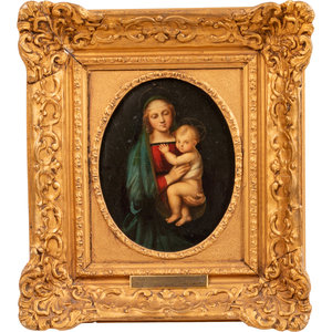 Appraisal: After Raphael th th Century Madonna del Granduca oil on