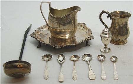 Appraisal: A George III silver helmet shaped cream jug R D