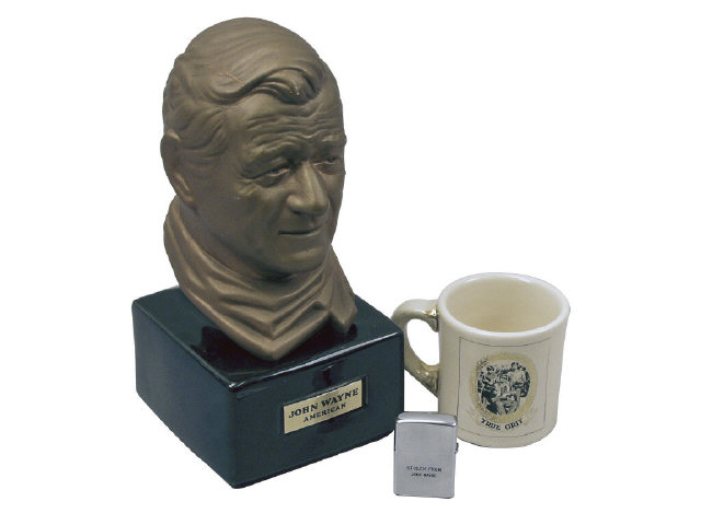 Appraisal: Collection of John Wayne memorabilia including True Grit coffee cup