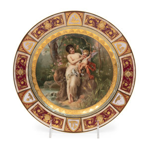 Appraisal: A Vienna Porcelain Plate Depicting Nymphe and Amor th Century