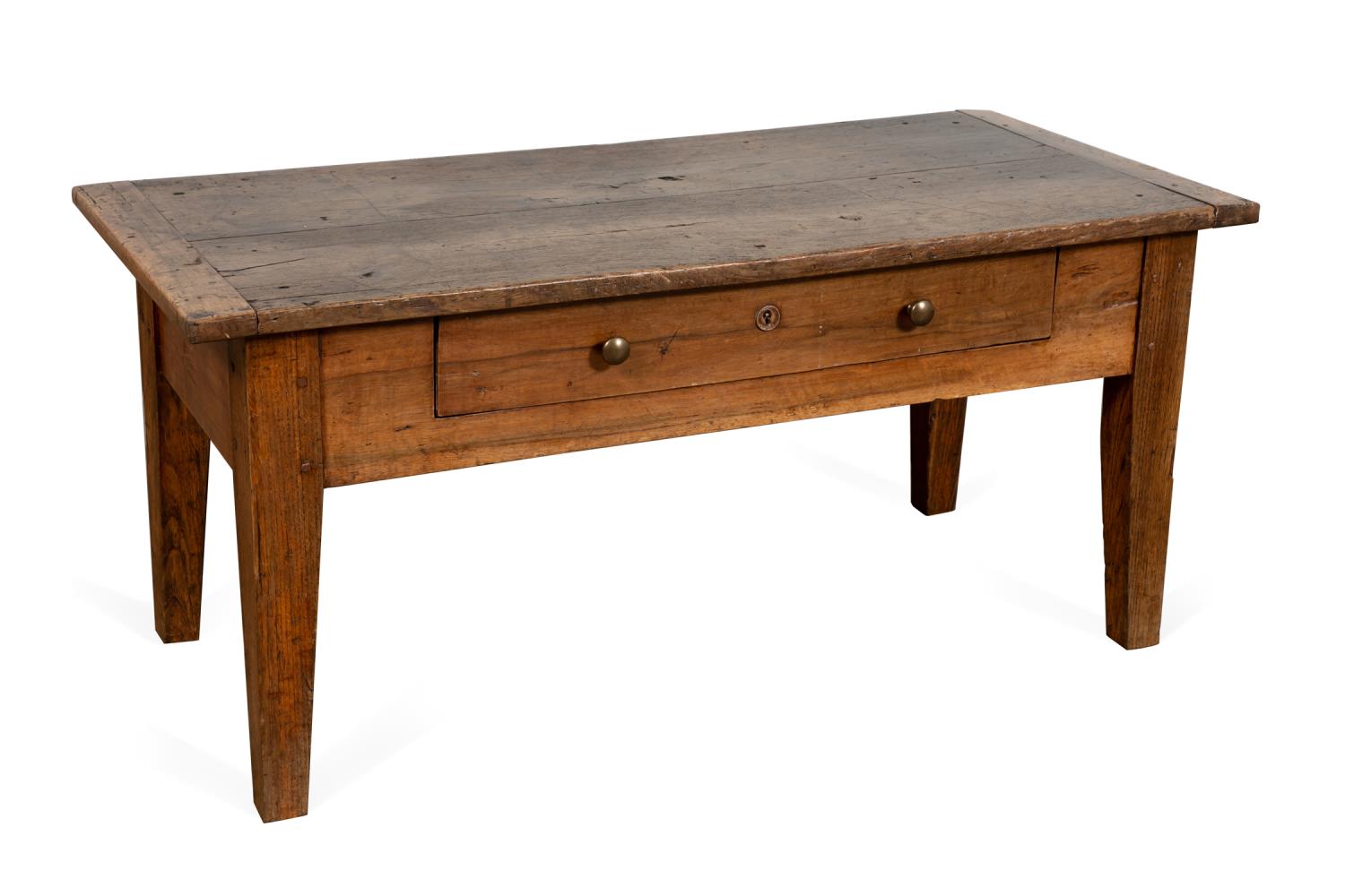 Appraisal: TH C PROVINCIAL HEPPLEWHITE PINE COCKTAIL TABLE English provincial Hepplewhite