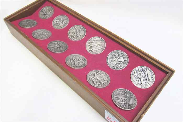 Appraisal: FRANKLIN MINT STERLING SILVER MEDALS ''Twelve Apostles '' - each