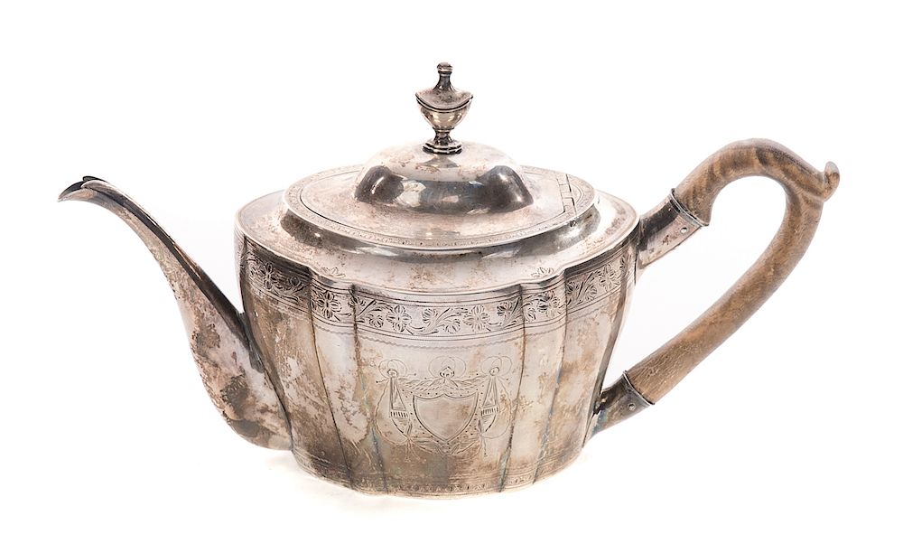 Appraisal: - Hugh Wishart Coin Silver Teapot Measures tall wide Good