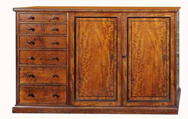 Appraisal: A GEORGE IV HONDURAS MAHOGANY AND COROMANDEL LIBRARY OR LINEN