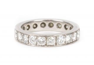 Appraisal: Platinum diamond eternity band containing over full cut diamonds weighing