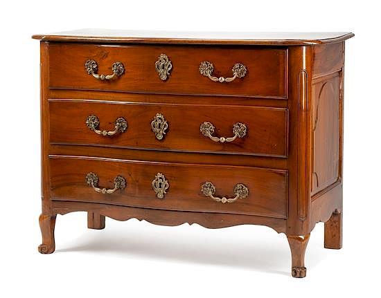 Appraisal: A French Provincial Walnut Commode Height x width x depth