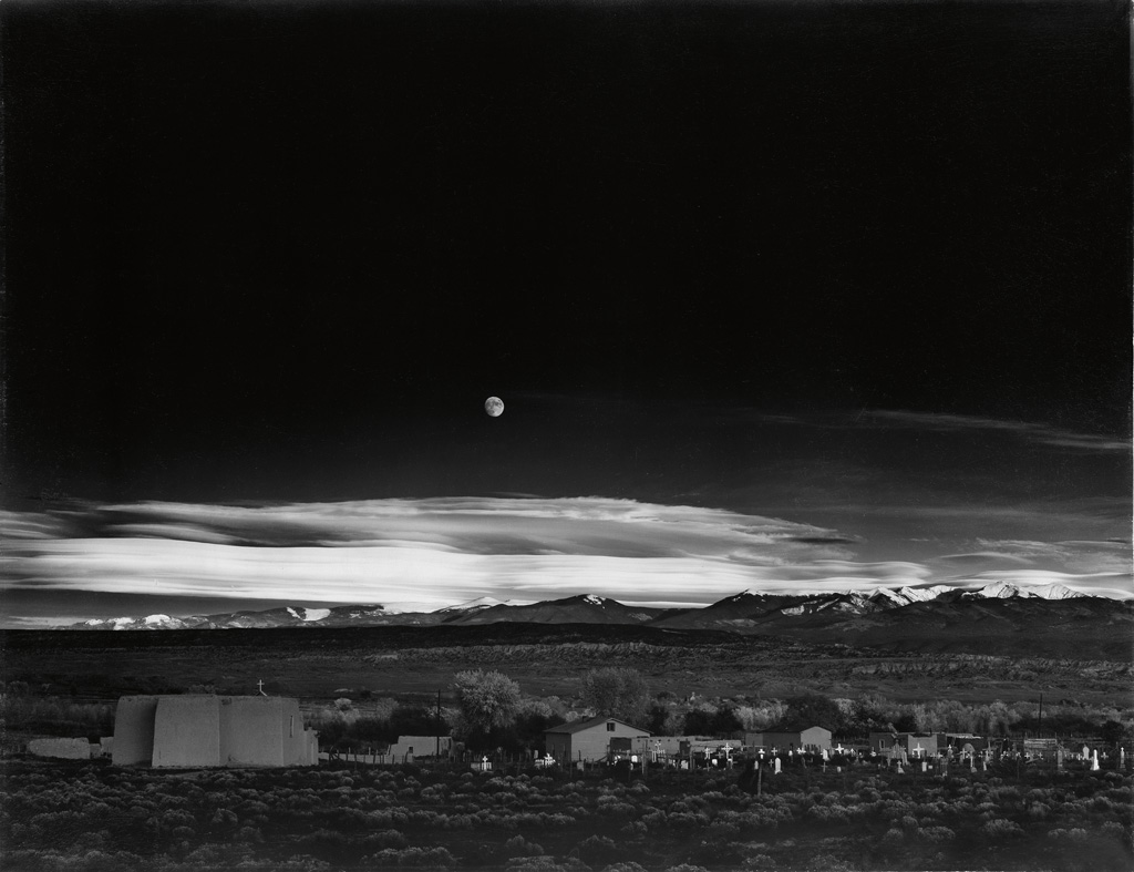 Appraisal: ANSEL ADAMS - Moonrise Hernandez New Mexico Mural-sized silver print