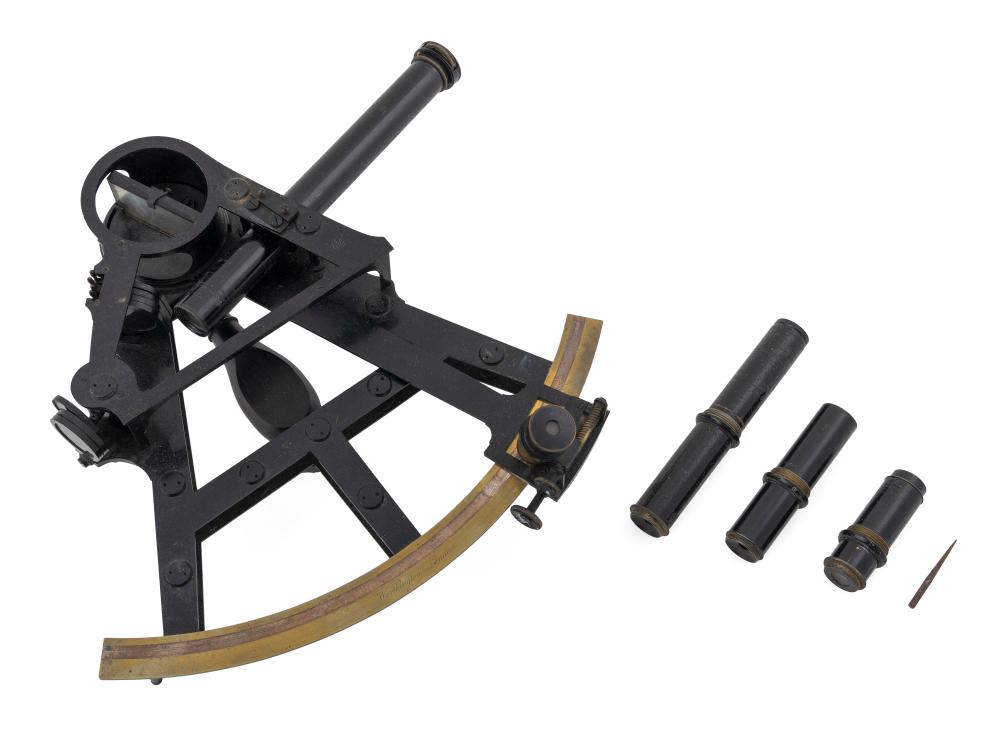 Appraisal: RARE RAMSDEN PATTERN BRIDGE-FRAME SEXTANT BY NATHANIEL WORTHINGTON LONDON CIRCA