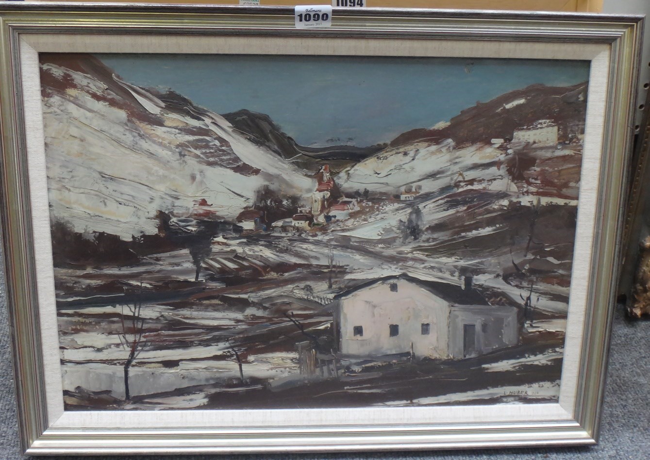 Appraisal: Ernst Huber - Alpine scene oil on board signed and