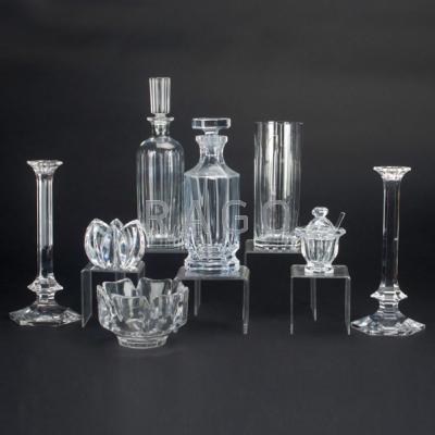 Appraisal: VAL ST LAMBERT BACCARAT ETC Eight pieces Pair of Val