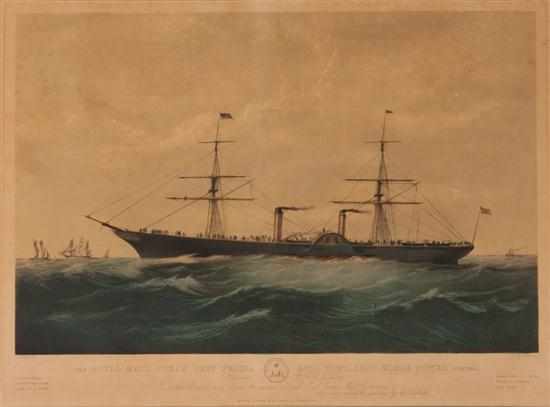 Appraisal: Nathaniel T Currier American - ''The Royal Mail Steam Ship