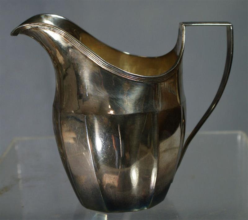 Appraisal: American coin silver cream pitcher by Josiah Lownes Philadelphia c