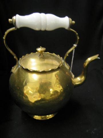 Appraisal: Victorian Brass Tea Kettle