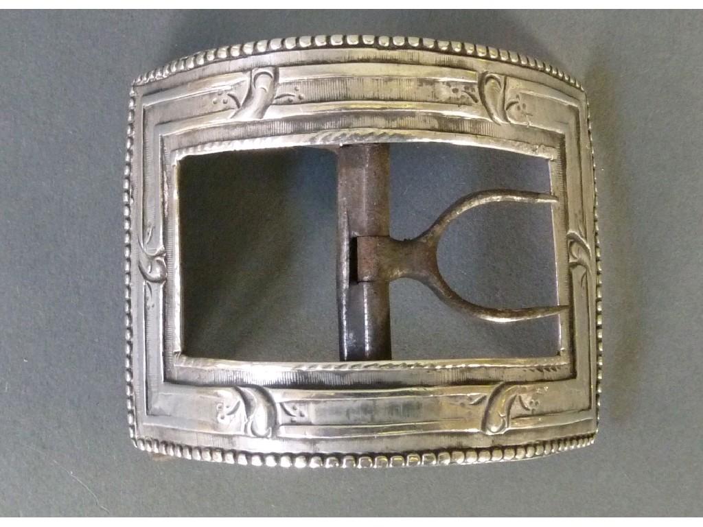 Appraisal: EARLY NINETEENTH CENTURY ENGRAVED SILVER LARGE BUCKLE typical form with