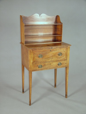 Appraisal: A George III style mahogany secretaire desk late th century