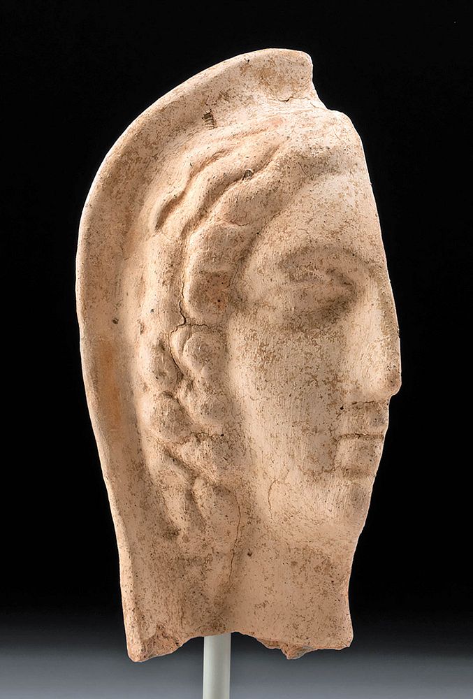 Appraisal: Etruscan Terracotta Votive Half Head ex-Charles Ede Classical World Northern